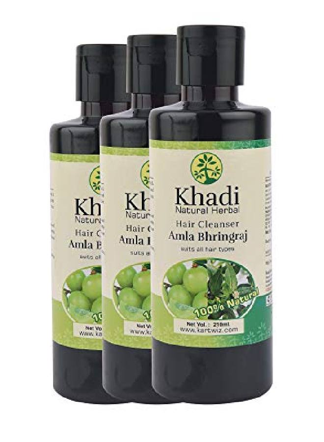 l Herbal l Amla and Bhringraj Shampoo 210 ml (Pack of 3)
