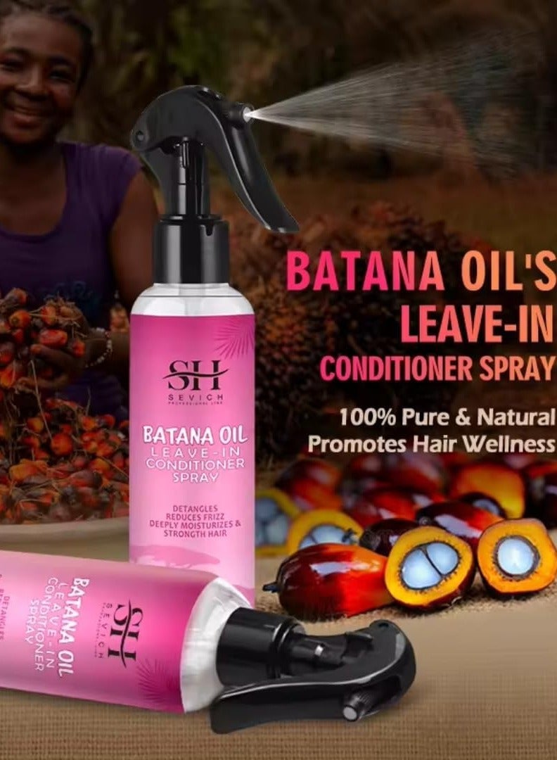 100ml Batana Oil Leave in Conditioner Spray Natural 100% Raw Batana Oil Hair Leave in Conditioner Detangles Reduce Frizz Hair Deeply Moisturize and Strengthen Hair Leave in Conditioner