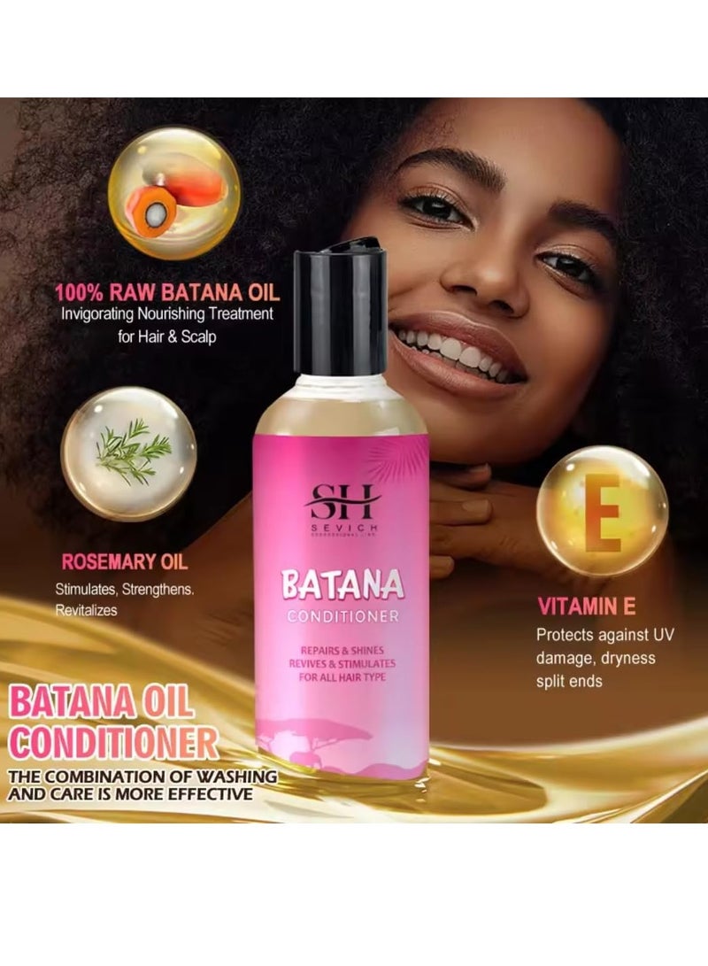 100ml Batana Oil Conditioner Natural 100% Raw Batana Oil Hair Care Conditioner Shines Revives Protects from Dryness Moisturizes Restores Hair and Repair Damaged Hair Conditioner