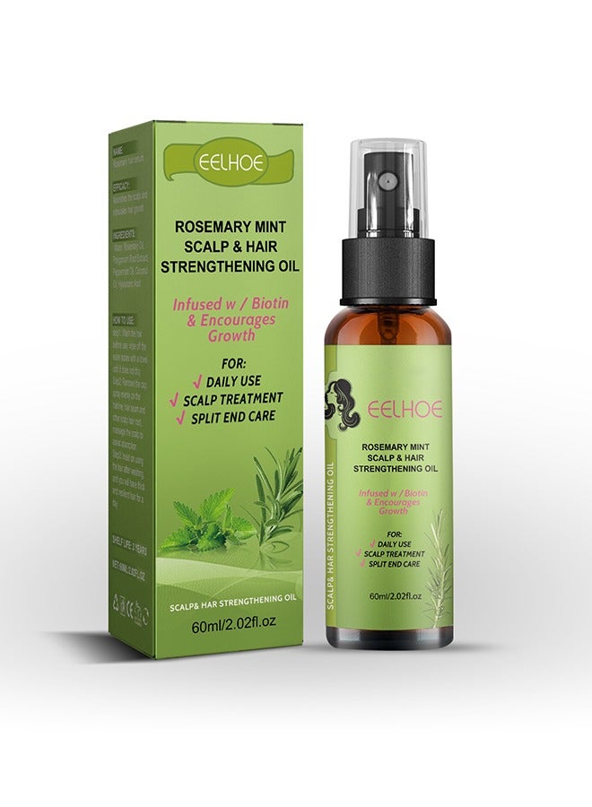 Rosemary Mint Scalp& Hair Strengthening Oil,Stop Hair Loss Hair, Thinning Treatment Hair Growth Oil for Women & Men 60ml