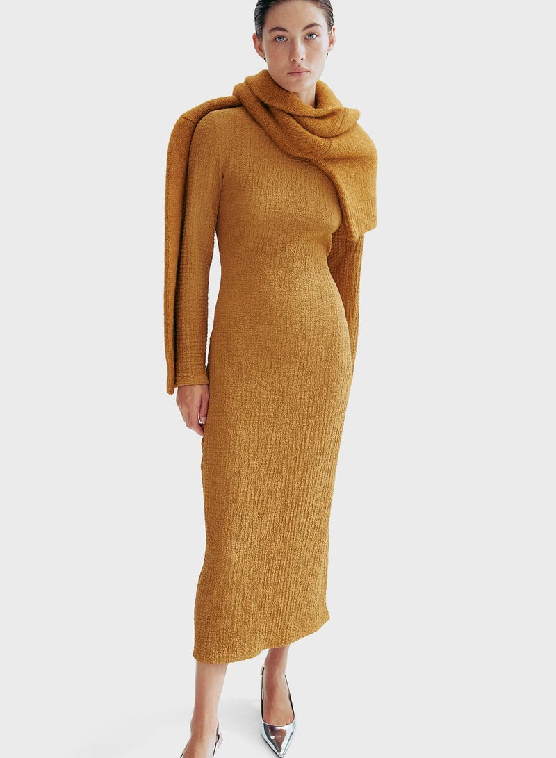 Textured Jersey Dress