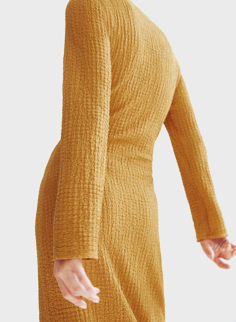 Textured Jersey Dress