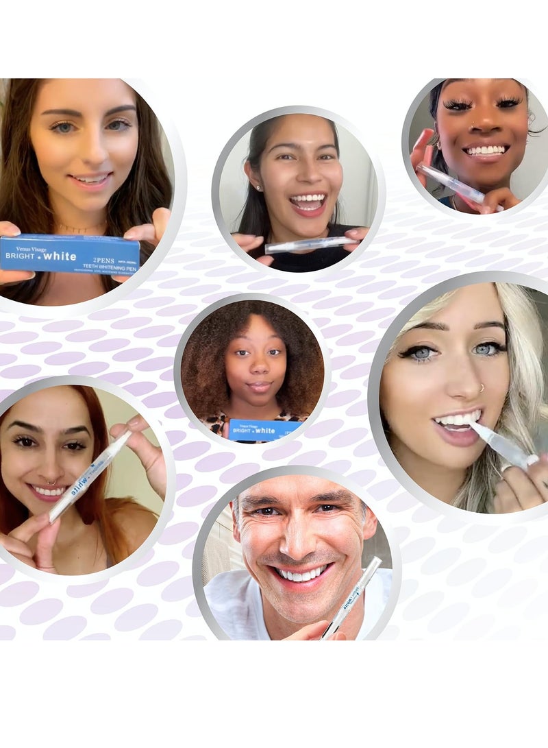 Venus Visage Award Winning Teeth Whitening Pen, 20+ Uses - Teeth whitening Gel Professionally formulated - Best Teeth whitening Gel Pen Teeth Whitener - Low Sensitivity (Mint) (0.07 Fl Oz (Pack of 2))