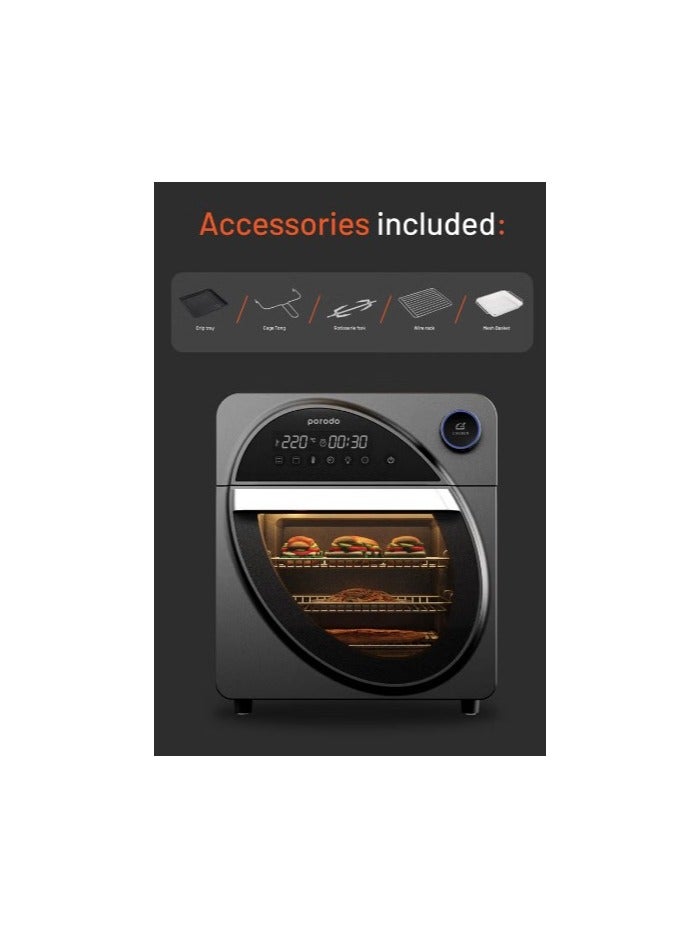 LifeStyle Dual Mode Touch Control Air Fryer & Oven 14.5L 1700W - Black