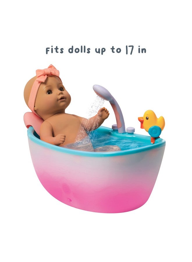 Baby Doll Musical Light Up Bathtub With Automatic Working Shower Head Plays Music & Sound Effects Sturdy Modern Design Fits Dolls Up To 17