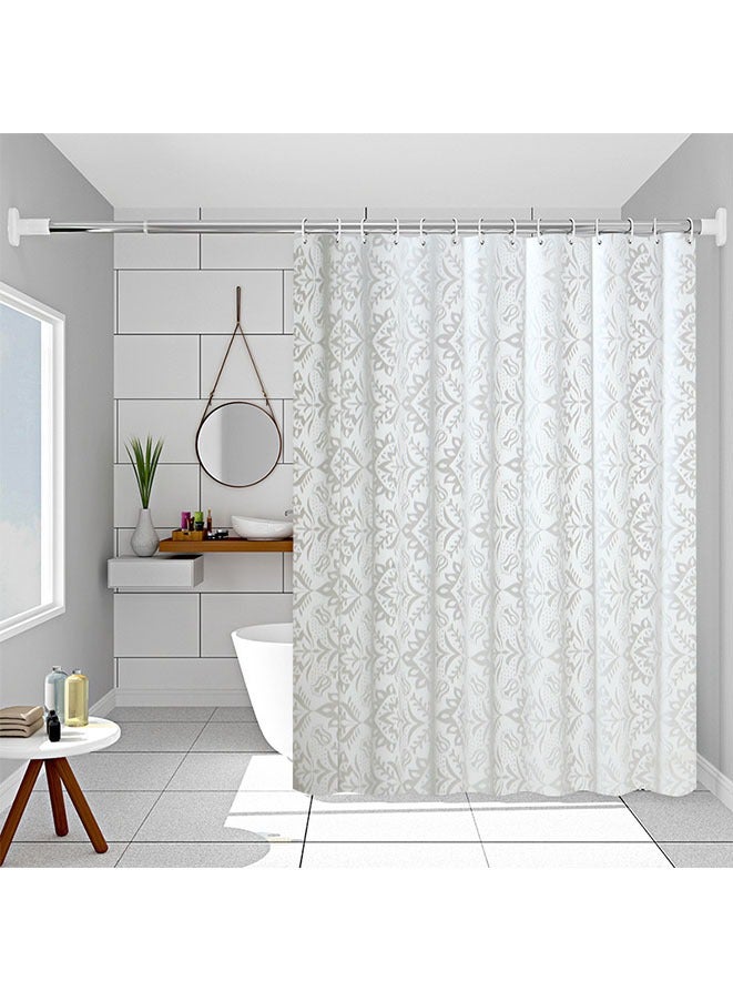 PEVA Shower Curtain Waterproof Mildew Half Clear Bathroom Curtain,Printing Bathroom Shower Curtain Waterproof Bathroom Partition Curtain With Hooks