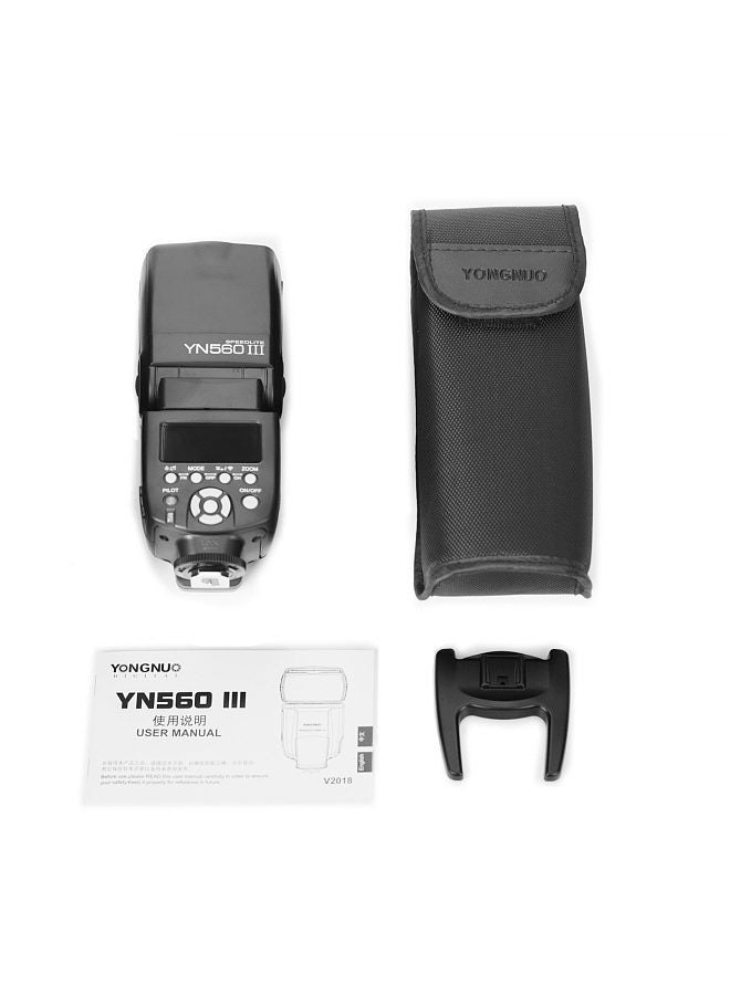 YN560 III Universal 2.4G Wireless Speedlite Flash On-camera Speedlight GN58 High Speed Recycling Replacement for Canon Nikon Sony DSLR Camera