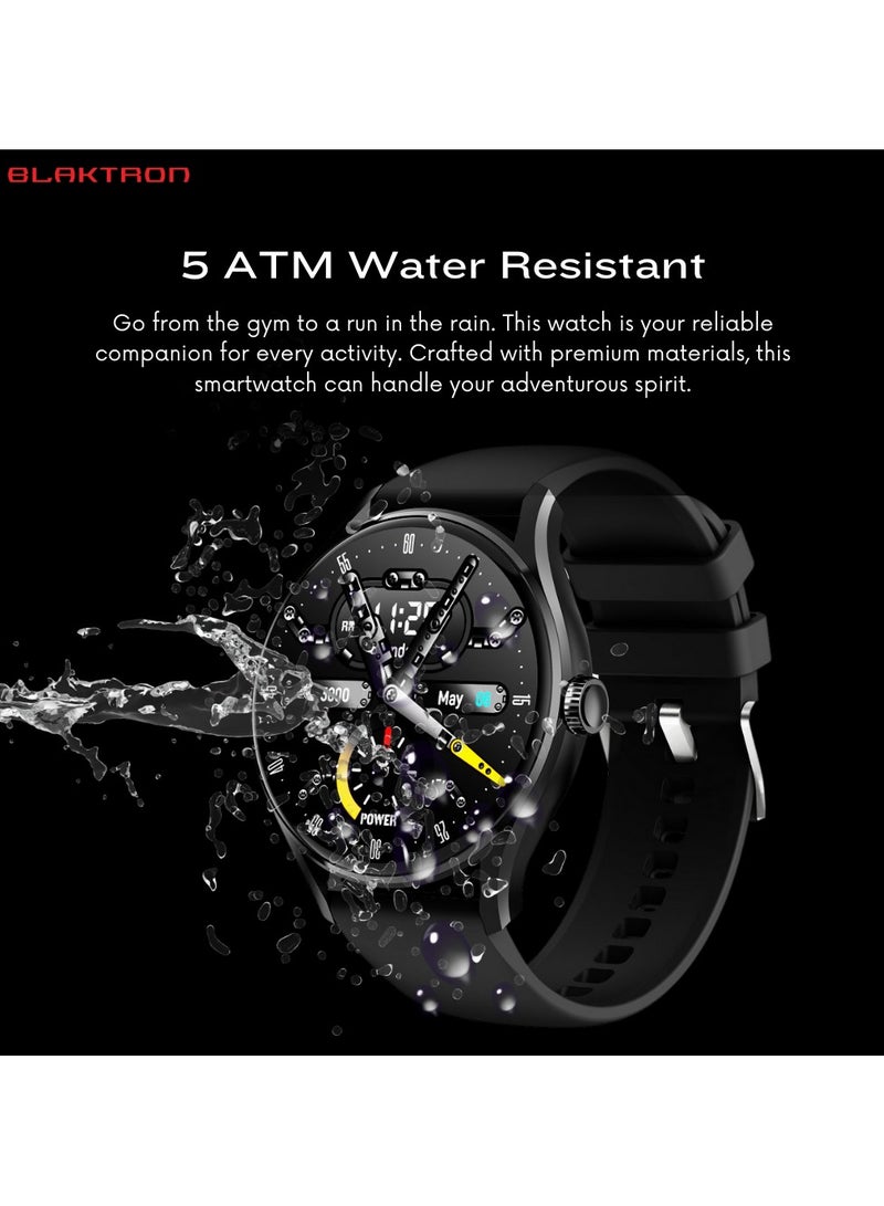 Halo T2 Smart Watch for Men & Women - AMOLED Display, Bluetooth Calling, Fitness Tracker, Heart Rate & Sleep Monitor, Water Resistant, Long Battery Life, Smartwatch for Android/iOS (Silver)