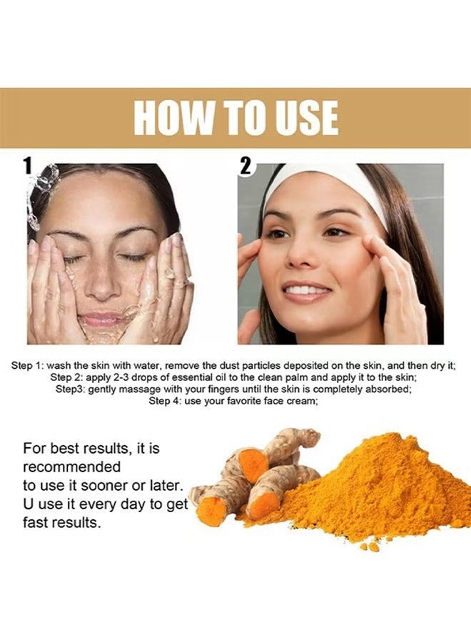 Turmeric Oil-Dark Spot And Anti-Aging Turmeric Repair Face Serum, Natural Turmeric Bright Skin Dark Spot Skin Care Moisturizing Repair Serum Turmeric Oil For Face 30ml