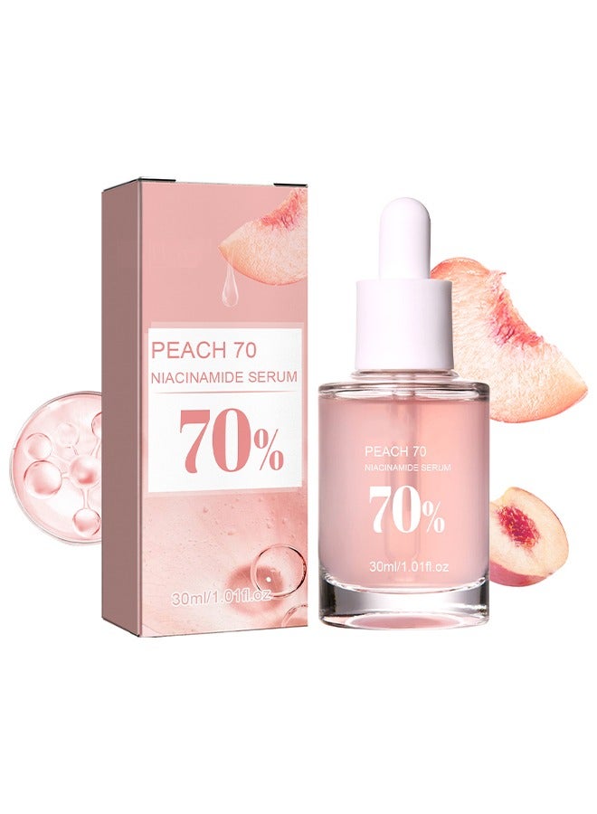 Peach 70% Niacinmide Serum 30ml / Rightening Hydrating Face Serum Hyperpigmentation Treatment Reducing Melanine Daily Clean Beauty (1.01 fl. oz.)
