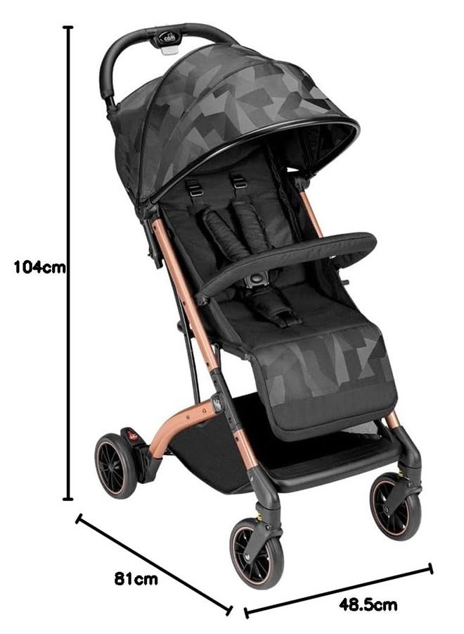 Passeggino Compass 194 Jaquard Nero Compass Baby Stroller Black,  0 To 4 Years