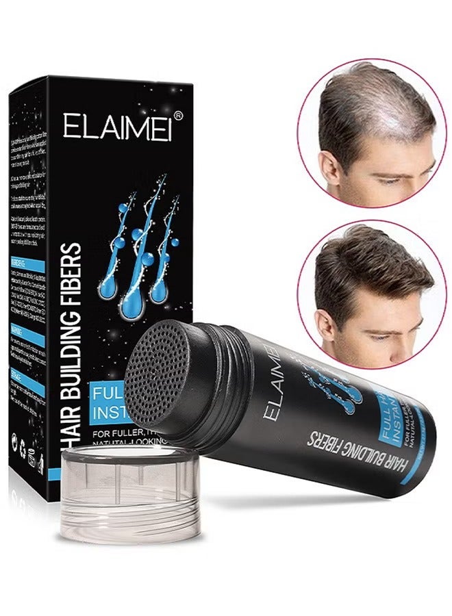 Hair Building Fibers-Hair Thickening Fibers For Thinning Hair And Bald Spots Thicker Fuller Hair In 15 Seconds Suitbable For Man And Woman, Conceals Hair Loss And Look Younger(Black)