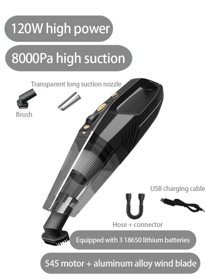 Car vacuum cleaner car family car dual-use 8000Pa large suction high-power car in-car handheld wireless charging portable vacuum cleaner