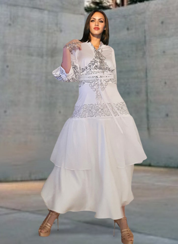 Italian soft cotton white dress
