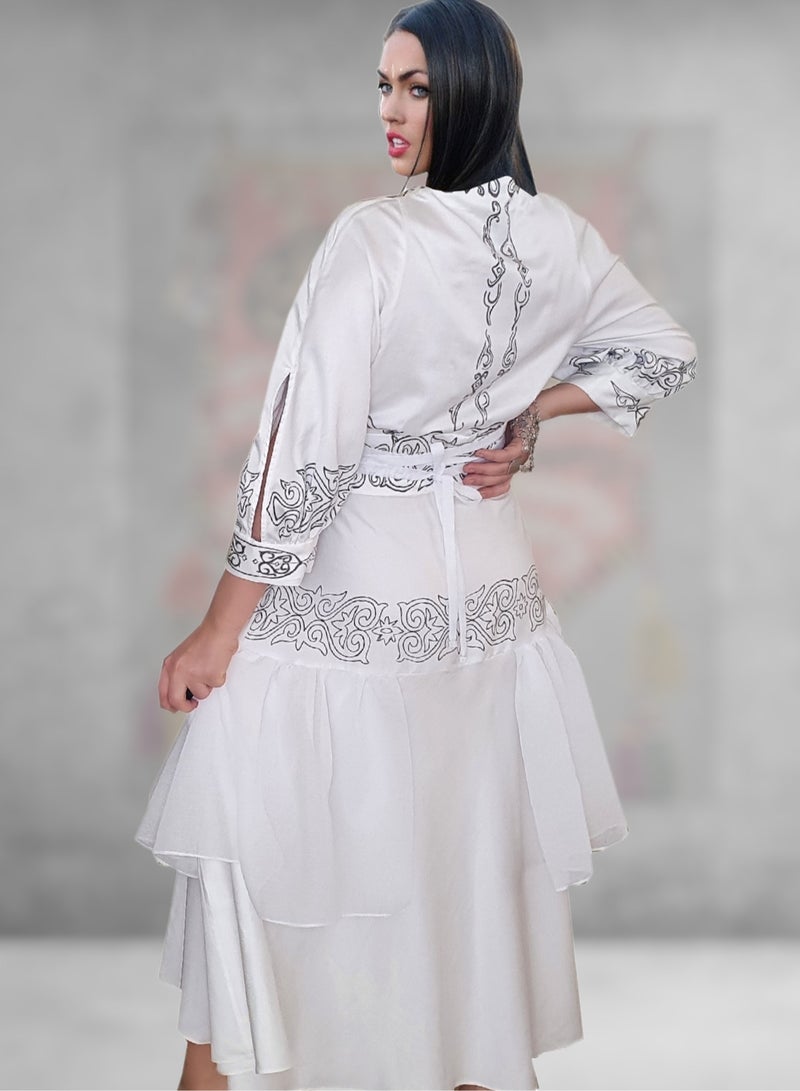 Italian soft cotton white dress