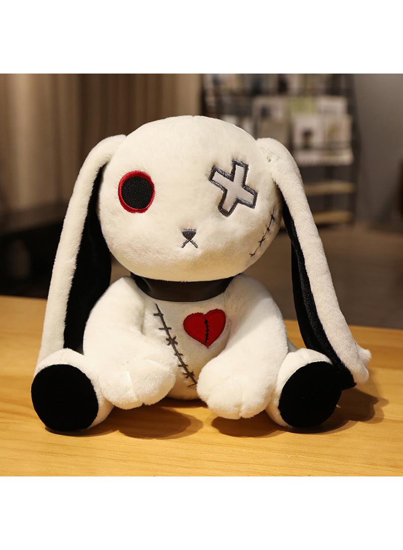 Creative Doll Dark Series Plush Toy White Rabbit 25cm Gift For Kids Boys Girls Children's Day Birthday Gift
