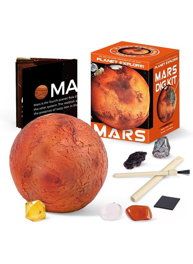 Gemstone Dig Kit - Mars Planets Dig Kits Science Kits for Kids Age 6-8, STEM Science Educational Toys, Space Toys Gift for Boys and Girls