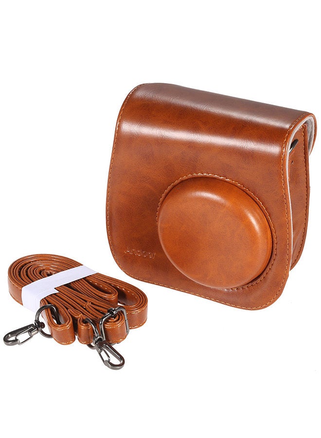 Leather Camera Case Bag Cover for Fuji Fujifilm Instax Mini 8/8s/8+/9 Single Shoulder Bag