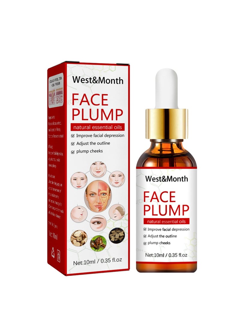 West&Month facial plumping essential oil plumps temples, forehead, apples, fades fine lines on face 10ml