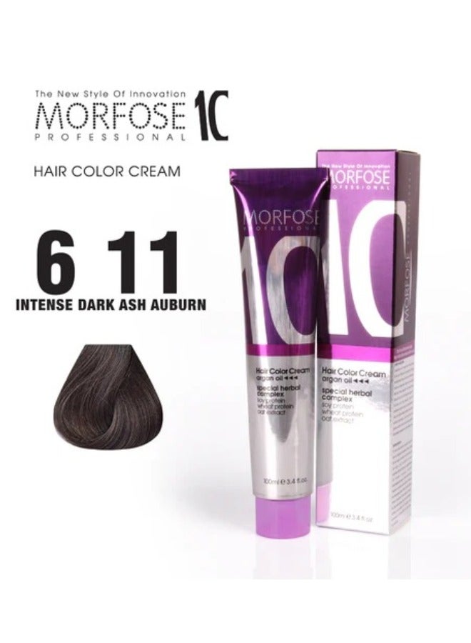 Title 2: Morfose Argan Oil Hair Color Cream (6.11 Intense Dark Ash Blonde) 100ml - Embrace Chic Ash Blonde Tones, Revived with Macadamia & Sweet Almond