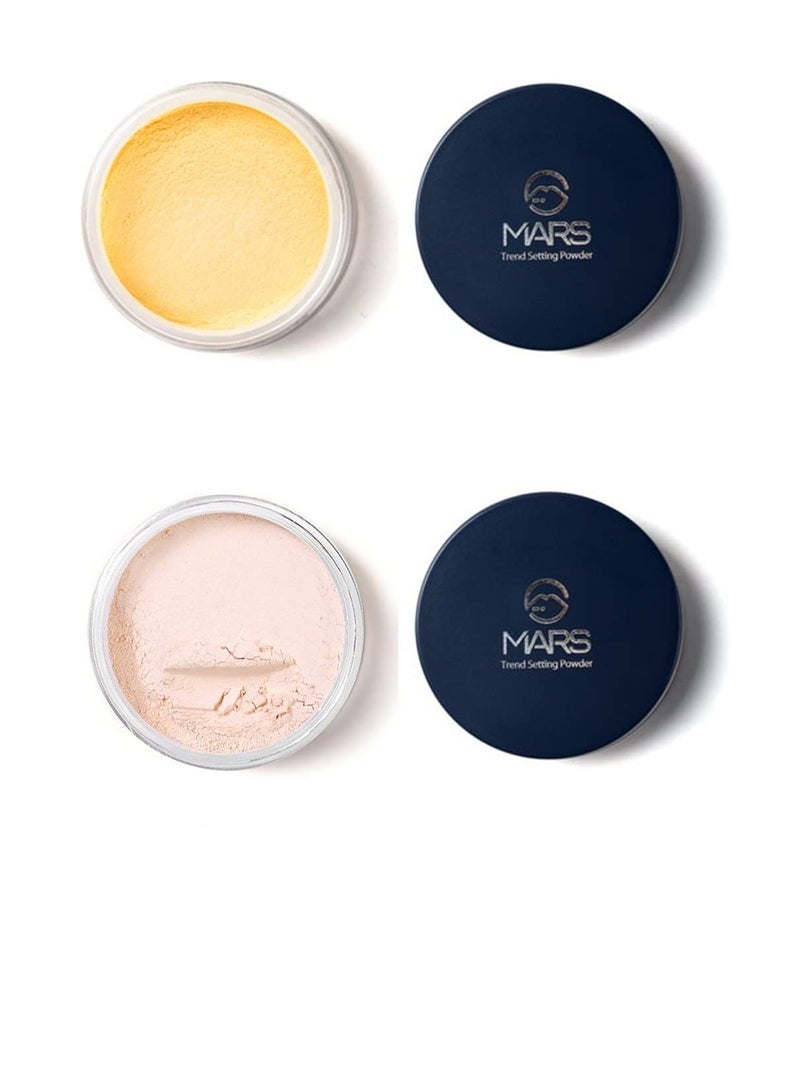 MARS Trend Setting Ultra Fine Brightening Matte Loose Powder Compact Banana Brightening  24 g