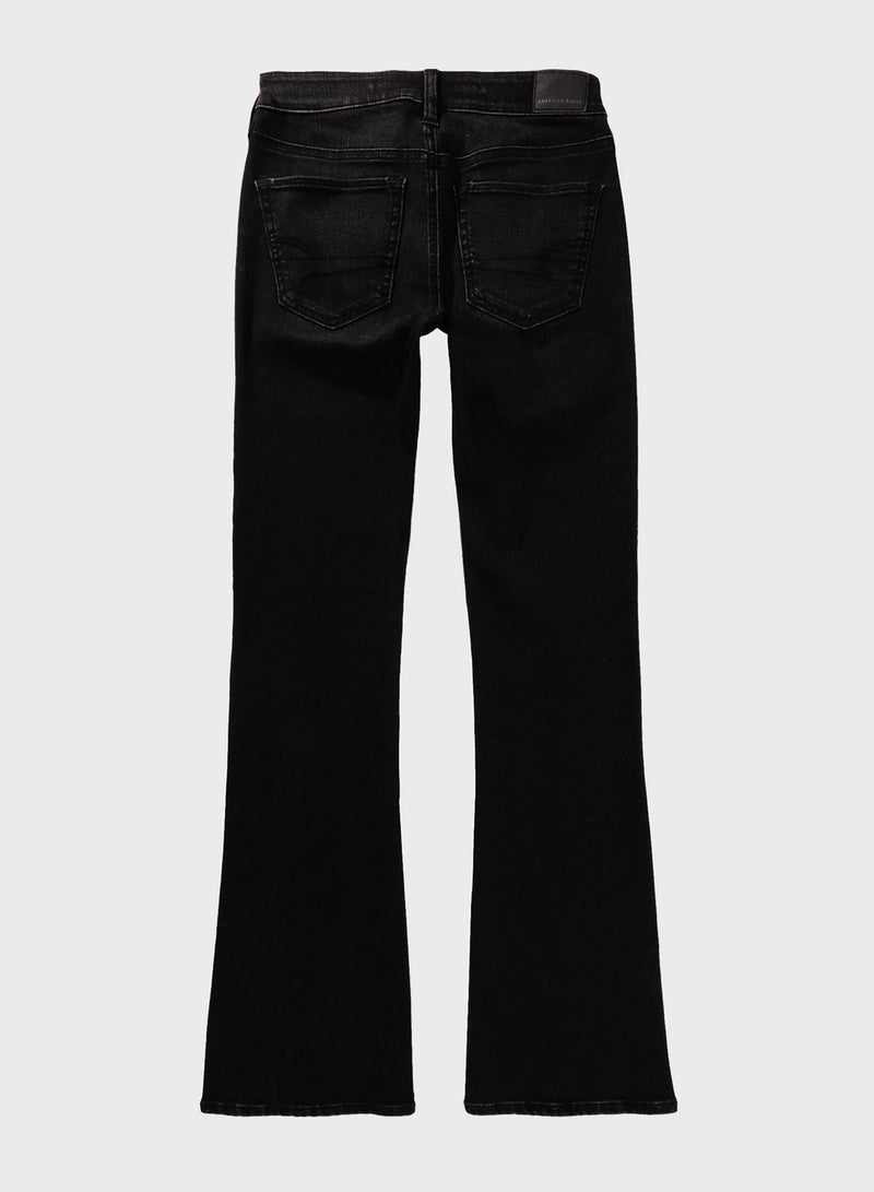 High Waist Straight Fit  Flared Jeans