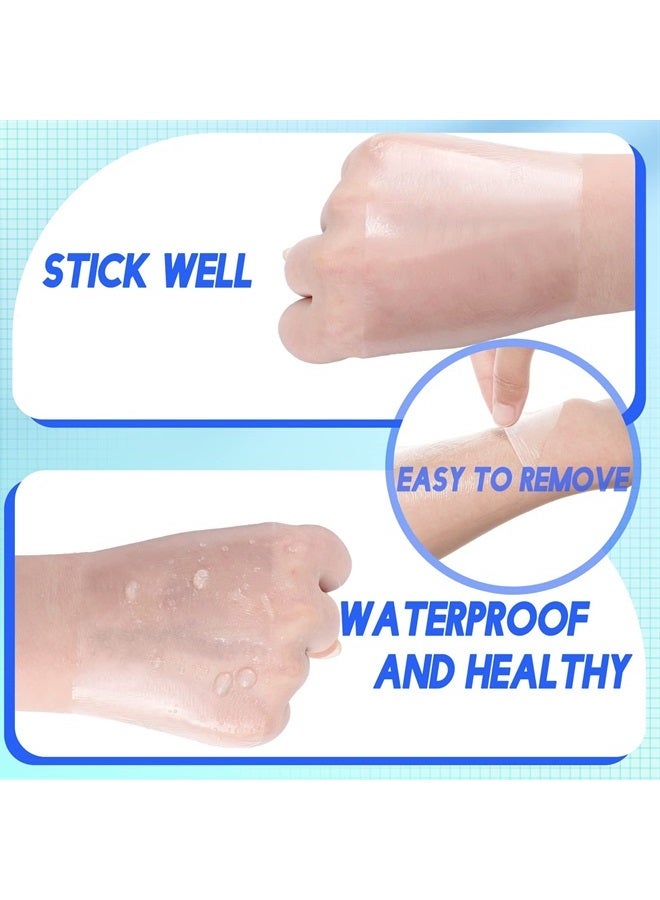 Transparent Dressing Adhesive Bandage Clear Waterproof Bandage Stretch Tape for Tattoos Swimming (3.94 Inch x 10.94 Yard)