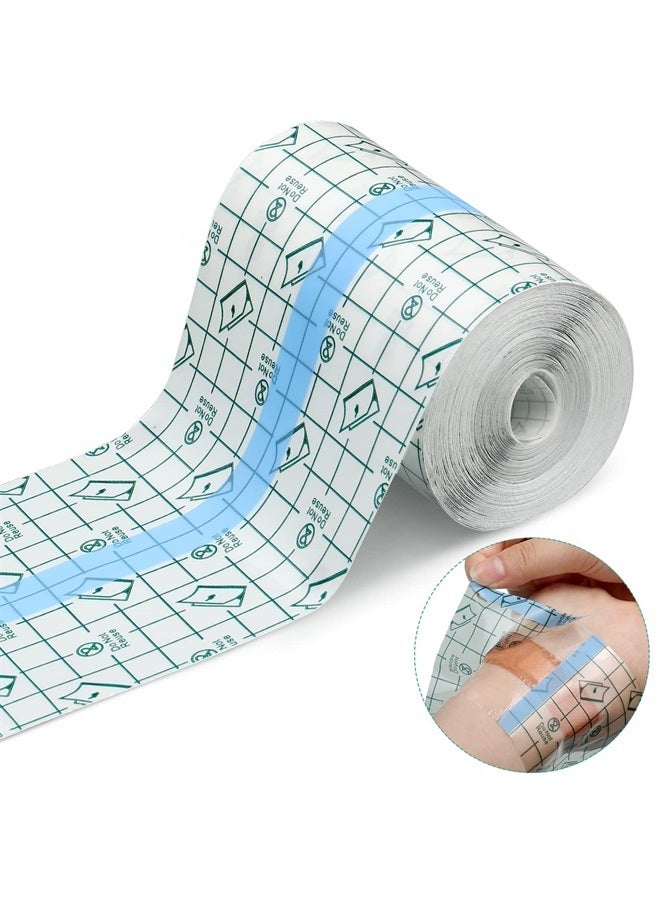 Transparent Dressing Adhesive Bandage Clear Waterproof Bandage Stretch Tape for Tattoos Swimming (3.94 Inch x 10.94 Yard)