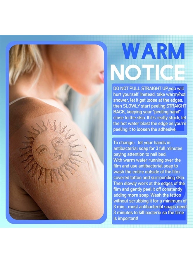 Transparent Dressing Adhesive Bandage Clear Waterproof Bandage Stretch Tape for Tattoos Swimming (3.94 Inch x 10.94 Yard)