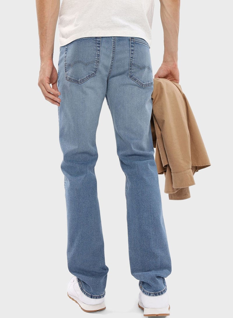 Mid Wash Slim Fit Jeans