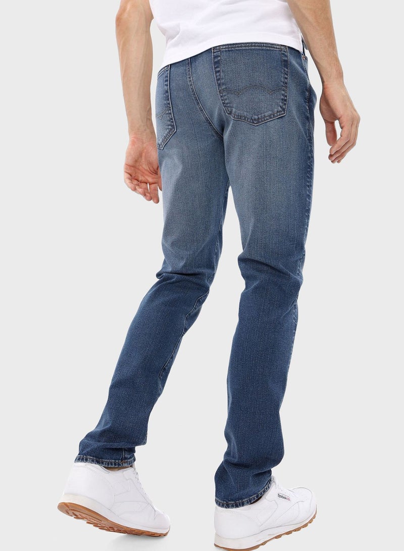 Mid Wash Slim Fit Jeans