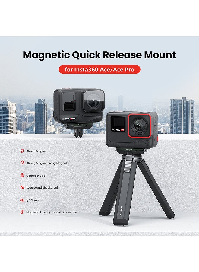 AC14 Magnetic Quick Release Mount for Action Camera Metal Camera Mount with Universal 1/4in Screw Hole & Sports Camera Adapter 1/4in Screw Top Cover
