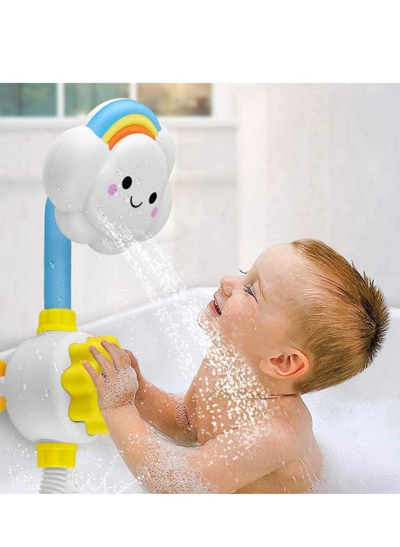 Altheqa Baby Bath Shower Toy Bath Spray Water Shower Toy Lovely Cloud Rainbow Water Squirt Shower Faucet For Toddlers Kids Cloud Baby Bath Toys