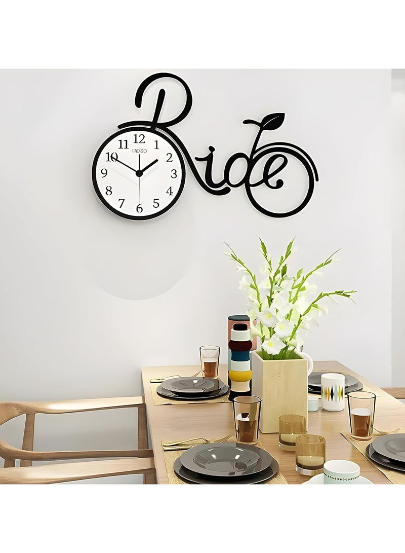 Premium Home Wall Clock Big Cycle Wall Decor For Livingrom Hall Kids Rom Office