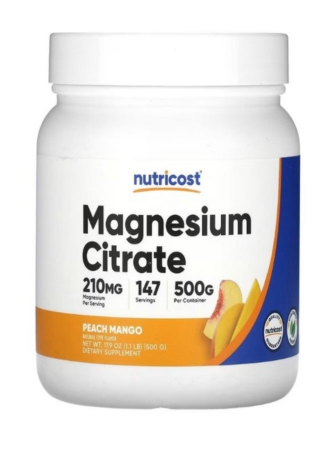 Magnesium Citrate Peach Mango 17.9 Oz 500 G
