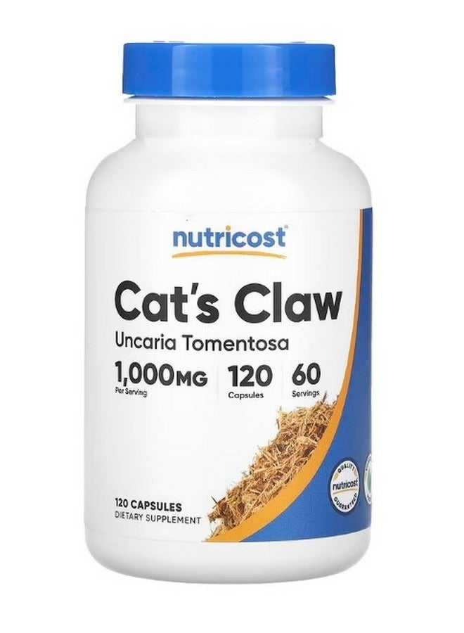 Cats Claw 1000 Mg 120 Capsules 500 Mg Per Capsule