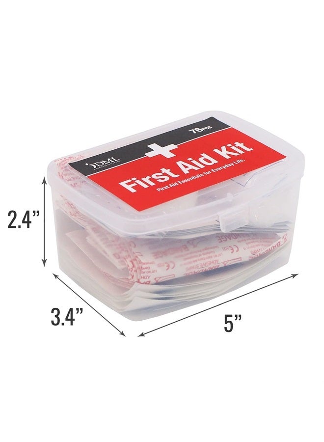 76-Piece First-Aid Kit, All-Purpose Use for Minor Cuts and Scrapes, Durable Water-Resistant Case, Convenient and Portable, FSA & HSA Eligible