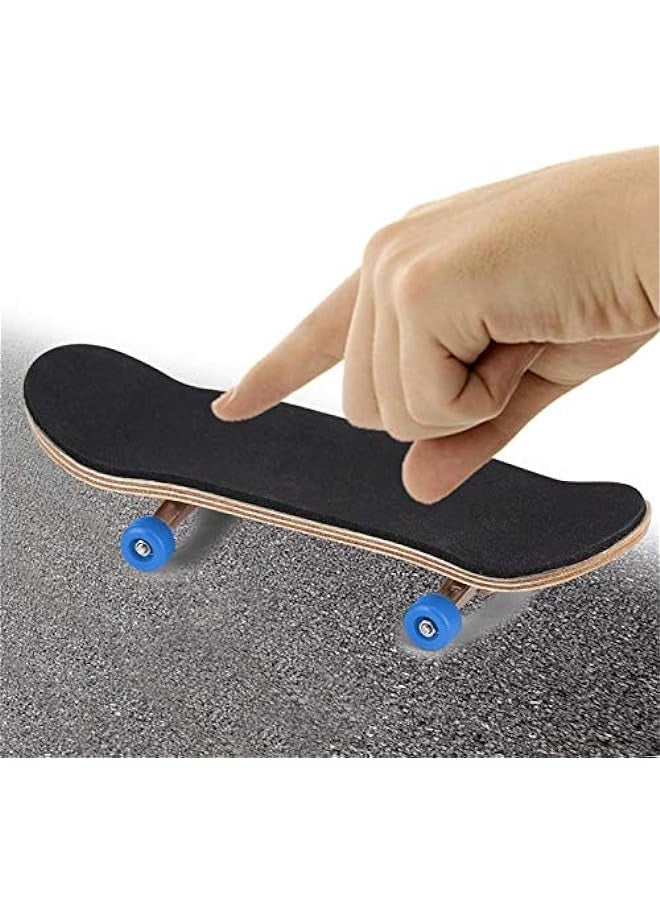 Combort 1Pc Finger Skateboards Fingerboards Sets, Maple Wooden+Alloy Fingerboard Finger Skateboards with Box Reduce Pressure Kids Gifts(Dark Blue)