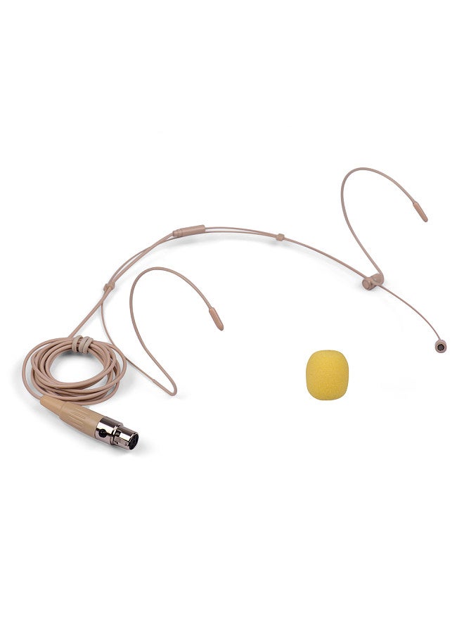 Lightweight Headworn Headset Microphone Condenser Mic 4-pin Mini XLR Plug for Wireless Bodypack Transmitter