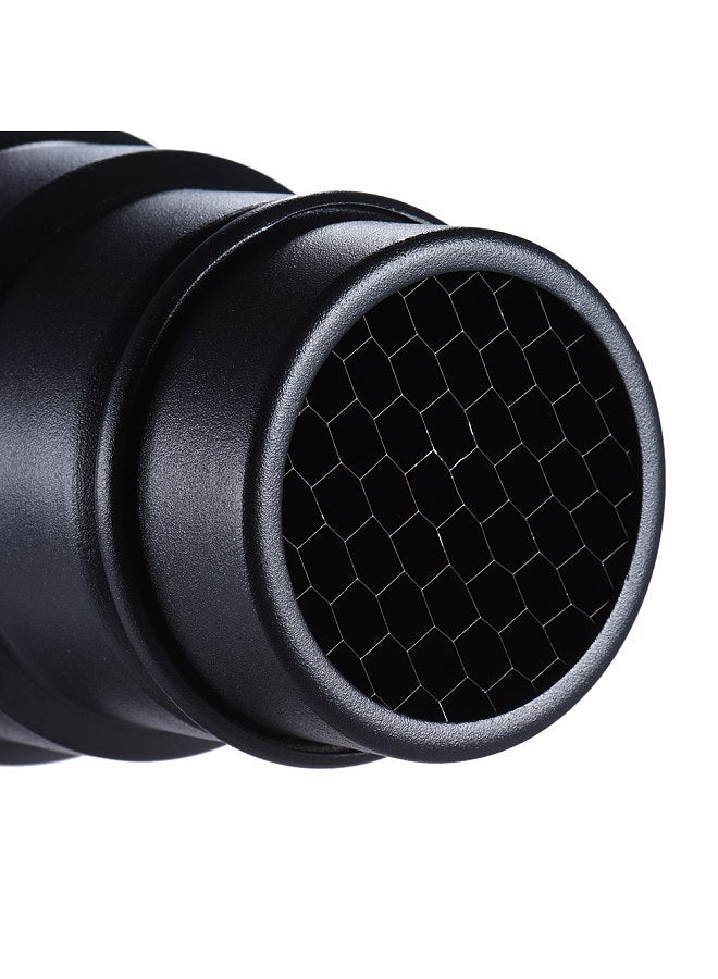 Conical Snoot Light Modifier w/ 50 Degree Honeycomb Color Filter Replacement for Neewer Canon Nikon Yongnuo Godox Meike Vivitar Photography On-camera Speedlite Speedlight