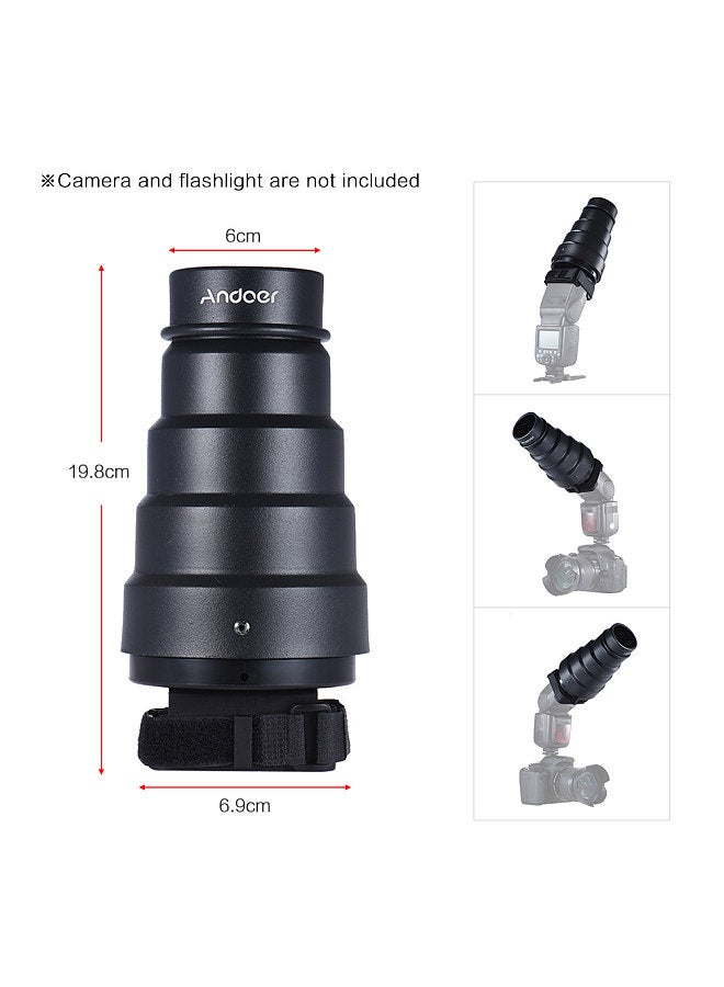 Conical Snoot Light Modifier w/ 50 Degree Honeycomb Color Filter Replacement for Neewer Canon Nikon Yongnuo Godox Meike Vivitar Photography On-camera Speedlite Speedlight