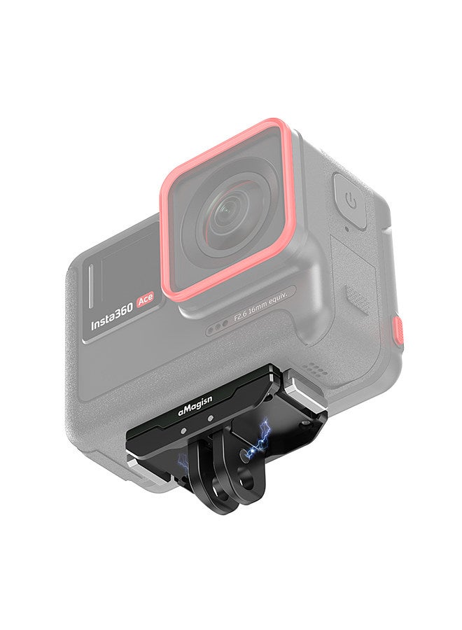 AC14 Magnetic Quick Release Mount for Action Camera Metal Camera Mount with Universal 1/4in Screw Hole & Sports Camera Adapter Compatible with Insta360 Ace Pro/ Ace