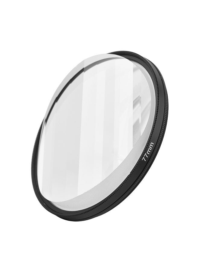 77mm Linear Glass Prism Lens Filter Professional Kaleidoscope Lens Filter Photography Accessory for DSLR Camera Portrait Night Scene Photography