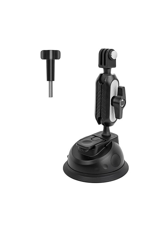 Suction Cup Phone Mount Suction Cup Mount with Dual 360°Rotatable Ball Head Sports Camera Adapater with Fixed Screw Compatible with GoPro 12/11/10/9/8/7 Insta 360 and Other Action Cameras