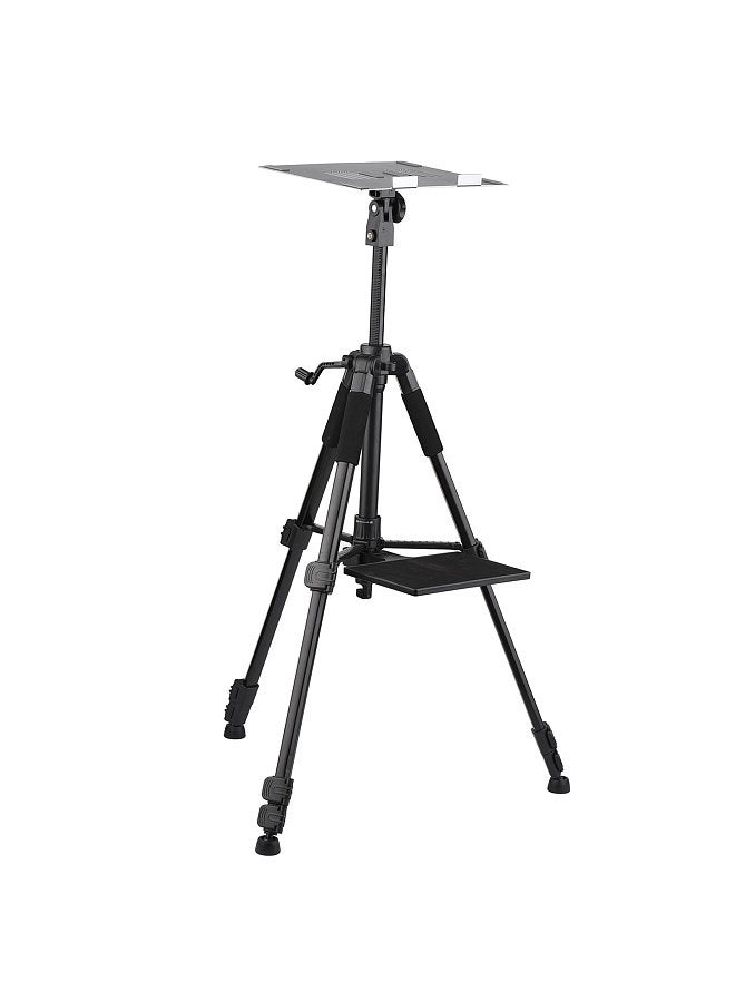 Multifunctional Projector Stand Tripod Portable Laptop Tripod Stand Adjustable Height 19.6 Inch to 58.6Inch with Plate for Projector Laptop