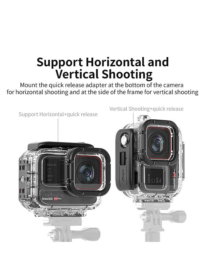 Sports Camera Waterproof Case Dive Case Underwater 60M Protective Case Diving Housing Photography Accessory Replacement for Insta360 Ace