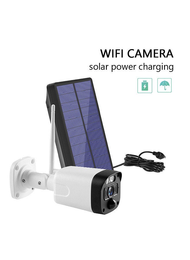 Solar Powered Wireless Security Camera, 1080P WiFi Camera 2-Way Audio Night Vision Motion Detection Outdoor Waterproof Surveillance Camera with 2pcs Battery