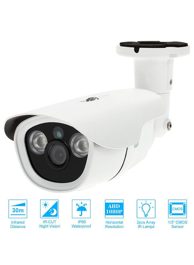 1080P 2.0MP AHD Bullet CCTV Camera 3.6mm 1/3’’ CMOS 2 Array IR LEDs Night Vision IR-CUT Rainproof Indoor Outdoor Home Security PAL System