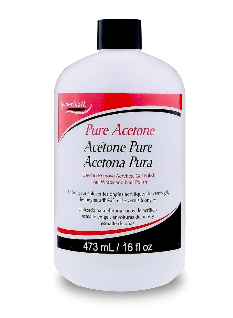 Super Nail Pure Acetone, AS SHOWN 16 Fl Oz