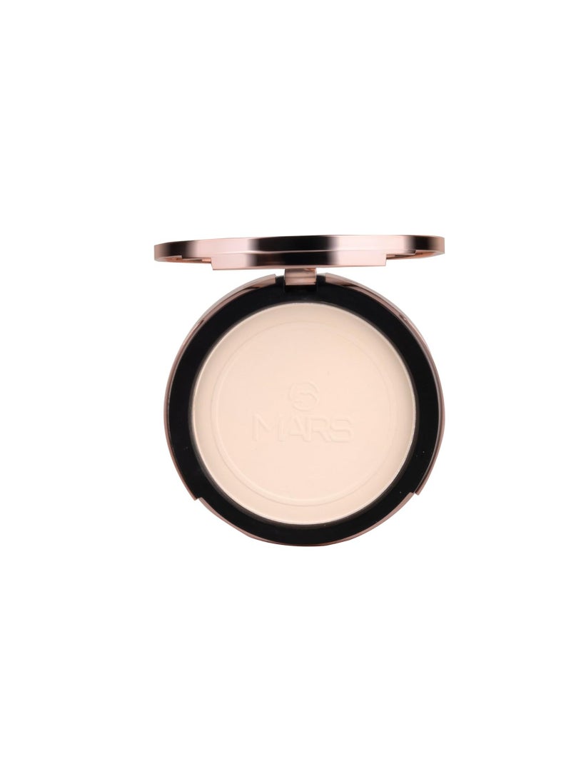 MARS Matte On Compact Powder with Applicator Puff   Flawless Matte Finish for Face Makeup  Absorbs Oil  Conceals  and Blurs Pores  Long Lasting and Lightweight Formula   8.0g 01 LIGHT